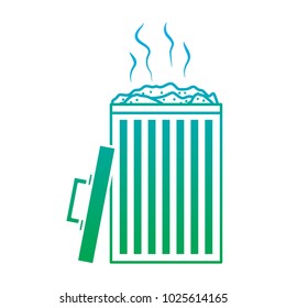 open bin with garbage cap handle 
