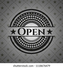 Open black badge