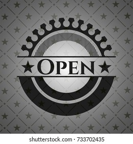 Open black badge