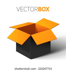 Open Black Box. Vector illustration.