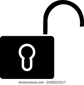 open black padlock ideal for security