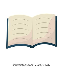 Open blank book icon. Vector illustration