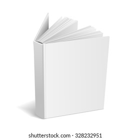 open blank book isolated on white background