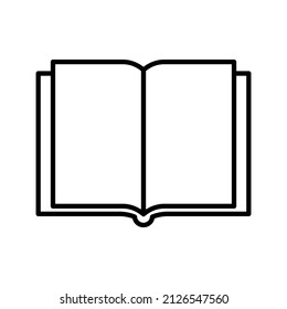 Open blank book on light background. Design template page. Vector illustration. stock image. 