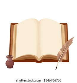 open blank book, vector