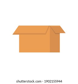 ilustración vectorial de diseño plano de cartón en blanco abierto