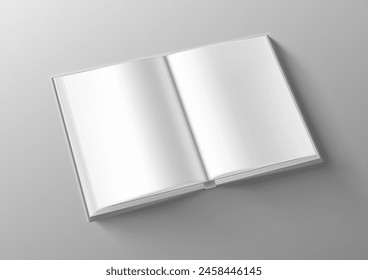 Open Blank Clear Catalogue On White Background. EPS10 Vector