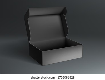 Open Blank Packaging Box For Software Or Electronic Device. EPS10 Vector