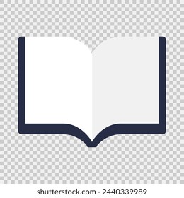 Abrir Libro Azul Con Icono De Páginas Blancas