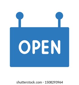 open board glyph colour vector icon
