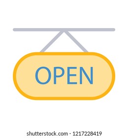 open  board  hanging  