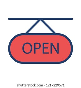 open  board  hanging  