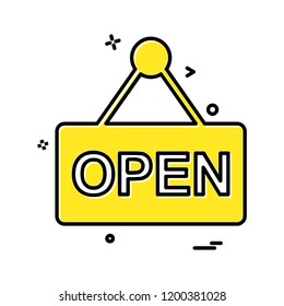 Open board icon design vector