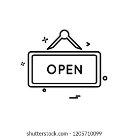 Open board icon design vector