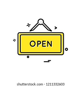 Open board icon design vector