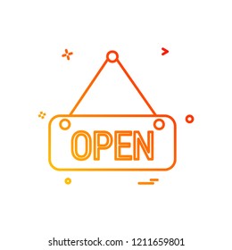 Open board icon design vector
