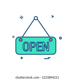 Open board icon design vector