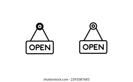 Open Board icon design with white background stock illustration