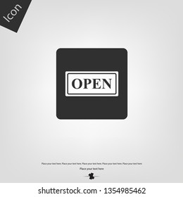 Open board sign icon