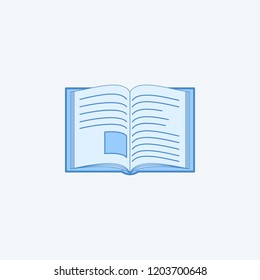 open book 2 colored line icon. Simple dark and light blue element illustration. open book concept outline symbol design from education set