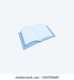 open book 2 colored line icon. Simple dark and light blue element illustration. open book concept outline symbol design from education set