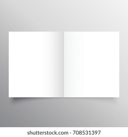 open book black mockup template design vector