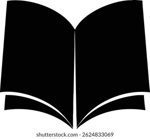 An open book with black pages conveys knowledge and inspiration, suggesting study and reading, ideal for educational materials or creative projects requiring bold symbolism.