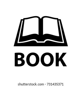 open book black simple symbol vector