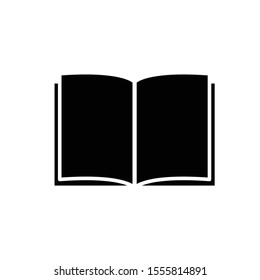 Open book -  black vector icon