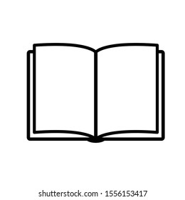 Open book -  black vector icon