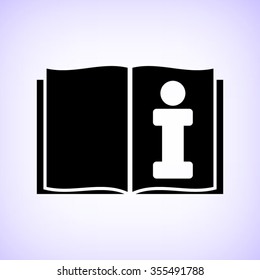 Open book -  black vector icon