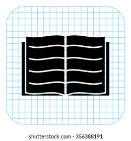 Open book - black  vector icon