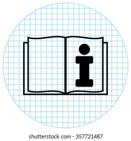 Open book -  black vector icon