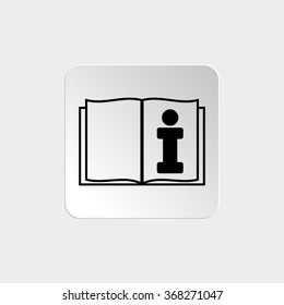 Open book  - black vector icon