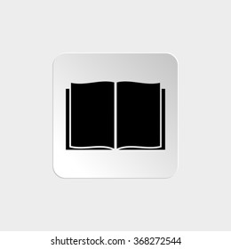 Open book  - black vector icon