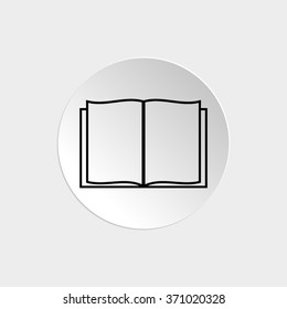 Open book -  black vector icon