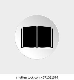 Open book -  black vector icon