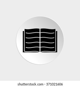 Open book  - black vector icon