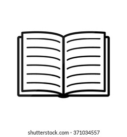 Open book  - black vector icon