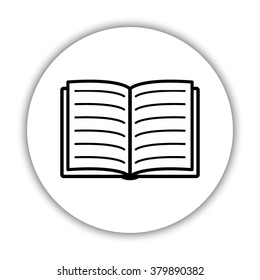 Open Book Black Vector Icon Stock Vector (Royalty Free) 379890382 ...