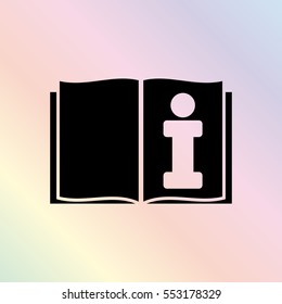 Open book  - black vector icon
