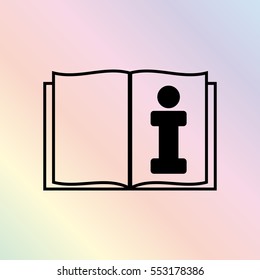 Open book  - black vector icon