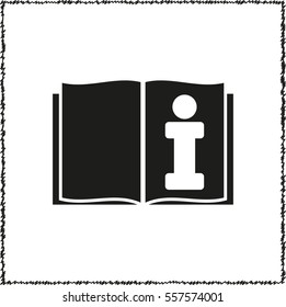 Open book  - black vector icon