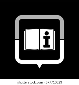 Open book  - black vector icon