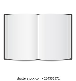 Open Book Blank Mock Up. Vector Illustration 