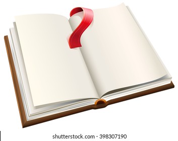 Open book with blank pages. Isolated on white vector illustration