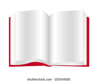 Open Book Blank Pages Red Sign Stock Vector (Royalty Free) 131017142 ...