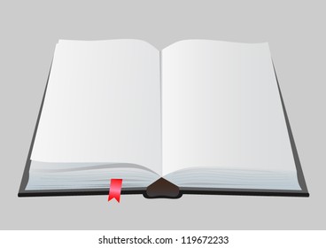 open book of blank pages. vector illustration