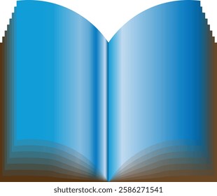 Open book with blank pages vector illustration