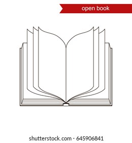 open book with blank pages. vector icon.
